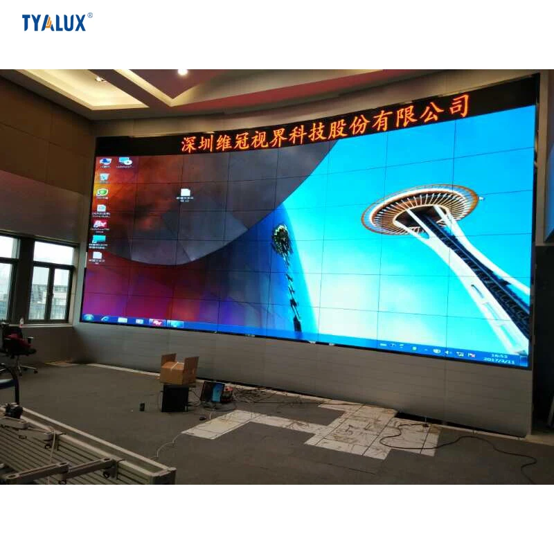 FHD 55 Inch 1.7mm Bezel Advertising DID LCD Video Wall Display For Sale