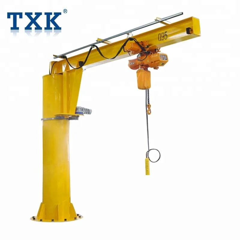 TXK Electric Rotation Pillar Fixed Marine Boat Usage Arm Swing Jib Crane 2 Ton Manufacturer
