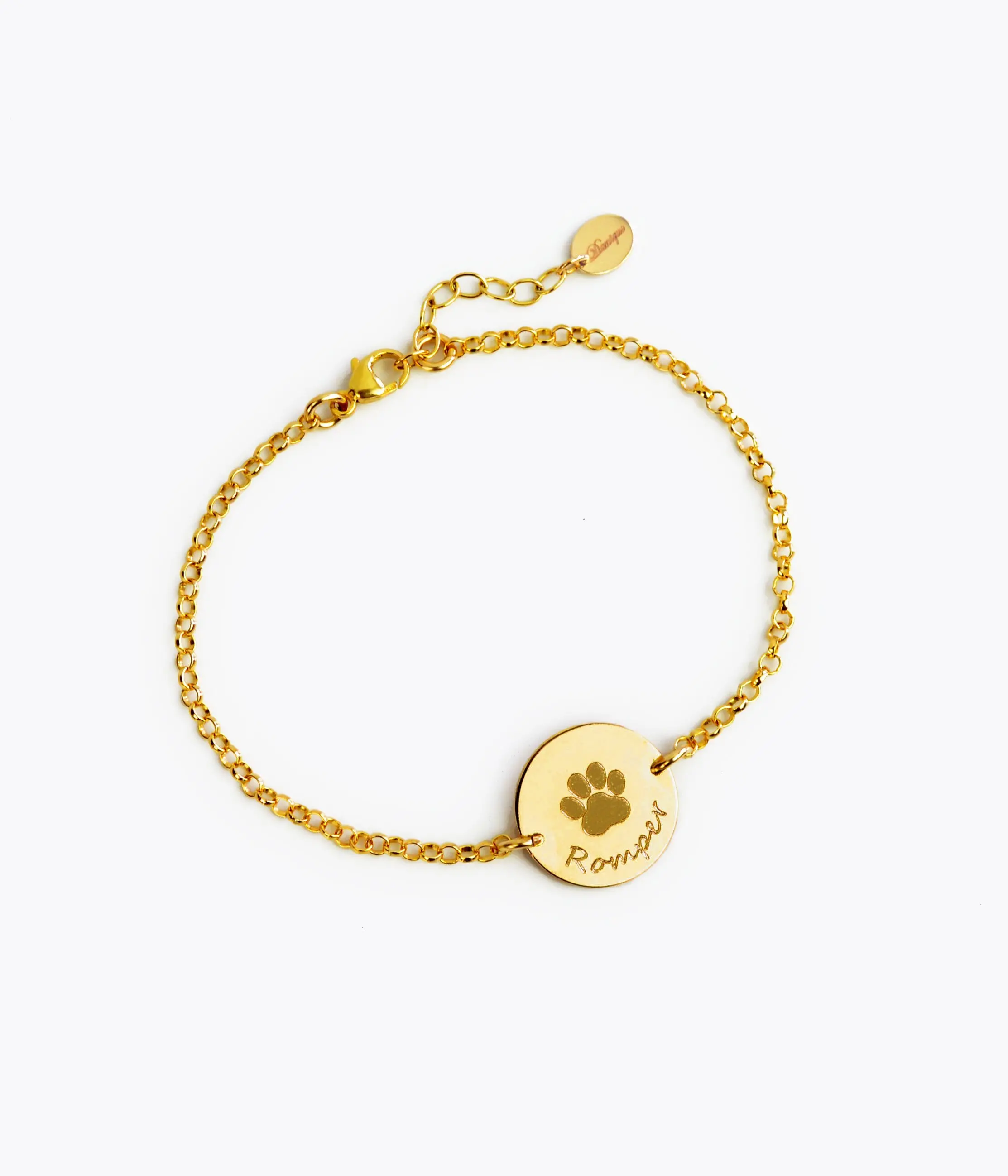 Custom Personalized Paw Prints Bracelet Pet Memorial Jewelry Dog Paw Bracelet