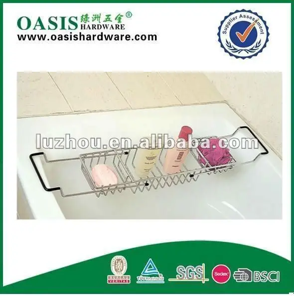 
Bath Caddy Bathtub overback Rack Extension Fit Over Baths Deluxe Chrome 