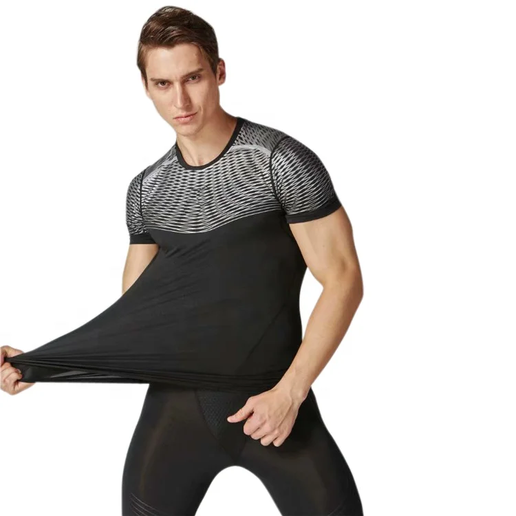 Ptsports wholesale printing cool dry men fitness gym T-shirt active jogging worket shirt
