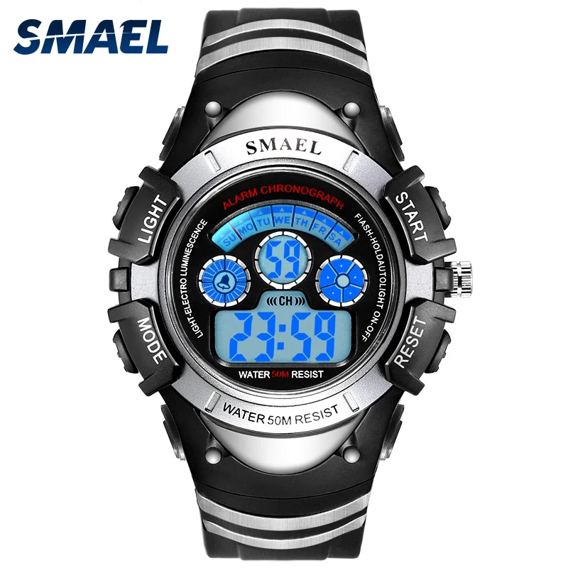 
SMAEL LCD display alarm chronograph digital watches for teens 