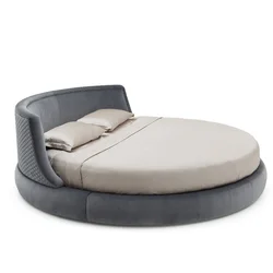 Новая Современная дизайнерская мебель круглой формы, удобная простая новая деревянная мебель для спальни, Современная круглая кровать