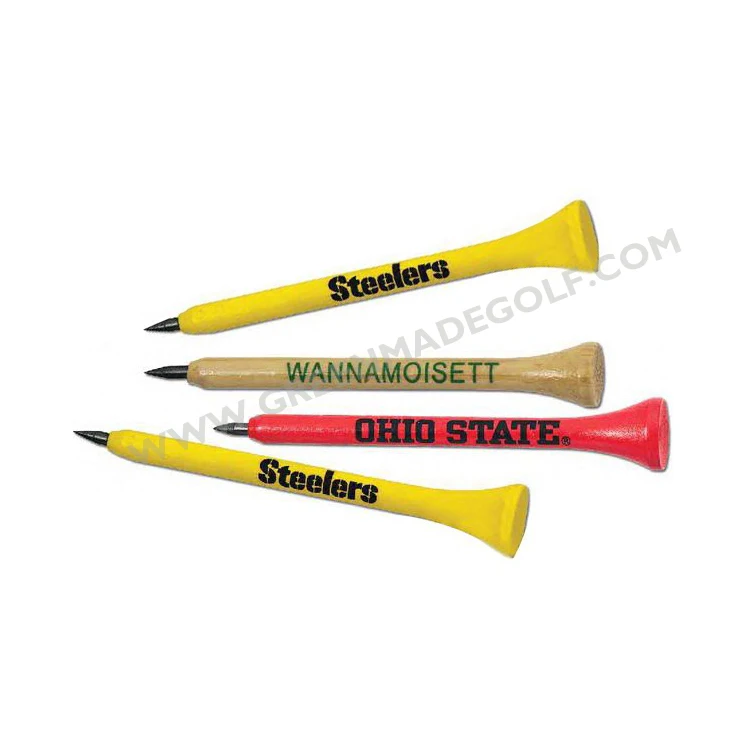 Logo printed bamboo pencil golf tee wooden golf pencil