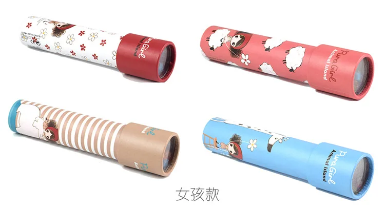 Оптовая продажа, креативные игрушки, мультяшный калейдоскоп, детские развивающие игрушки, вращающийся калейдоскоп, волшебные кубики, натуральный деревянный цвет