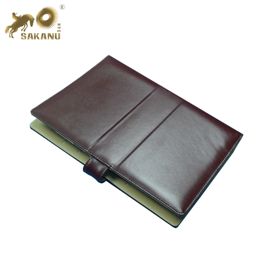 Custom A5 loose leaf notebook, metal 6 rings binder notebook leather