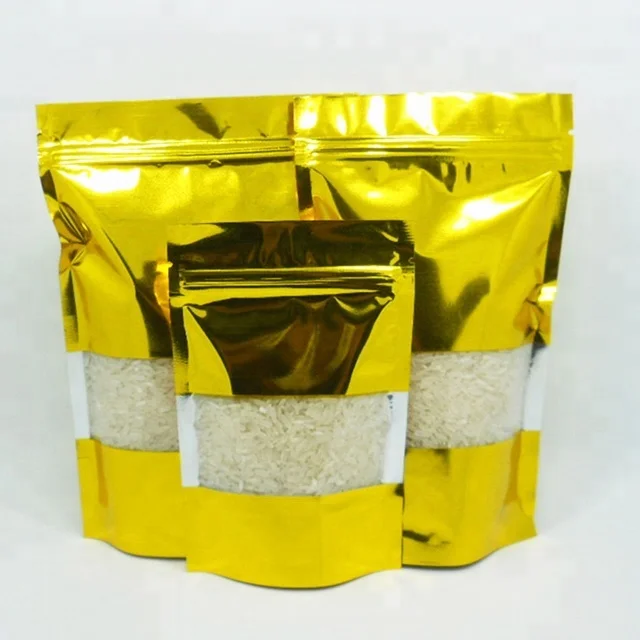 clear window front OEM custom food grade aluminium foil food bag