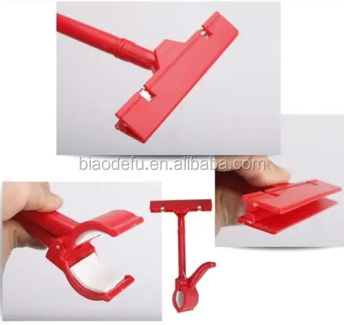 POP Adverting label Holder price tag display plastic Shelf Clip