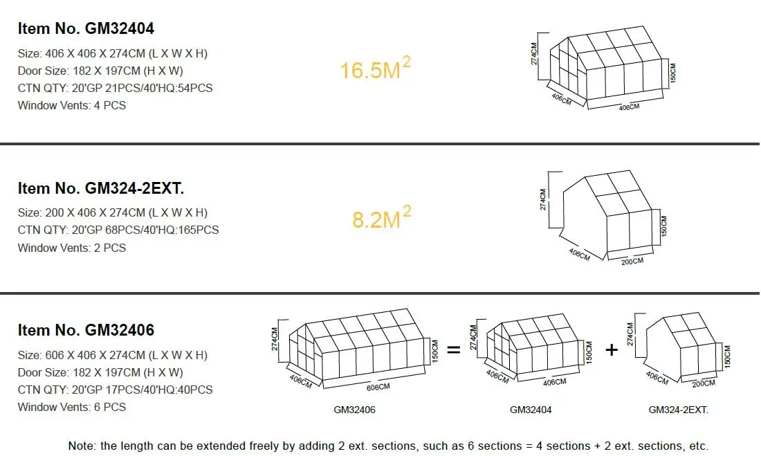 
Guangzhou Modular Greenhouse Polycarbonate Kit for Sale 