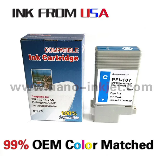 ARC chip compatible ink cartridge PFI 107 for canon iPF680/ 685/ 780/ 785