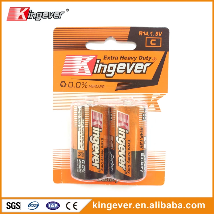 high duty sub um2 size 1.5v dry cell c r14 alkaline battery