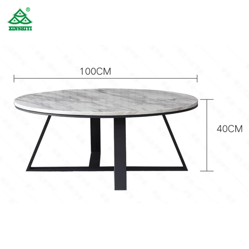 High Polish Marble Top Round Tea Table/Living Room Modern Design Coffee Table