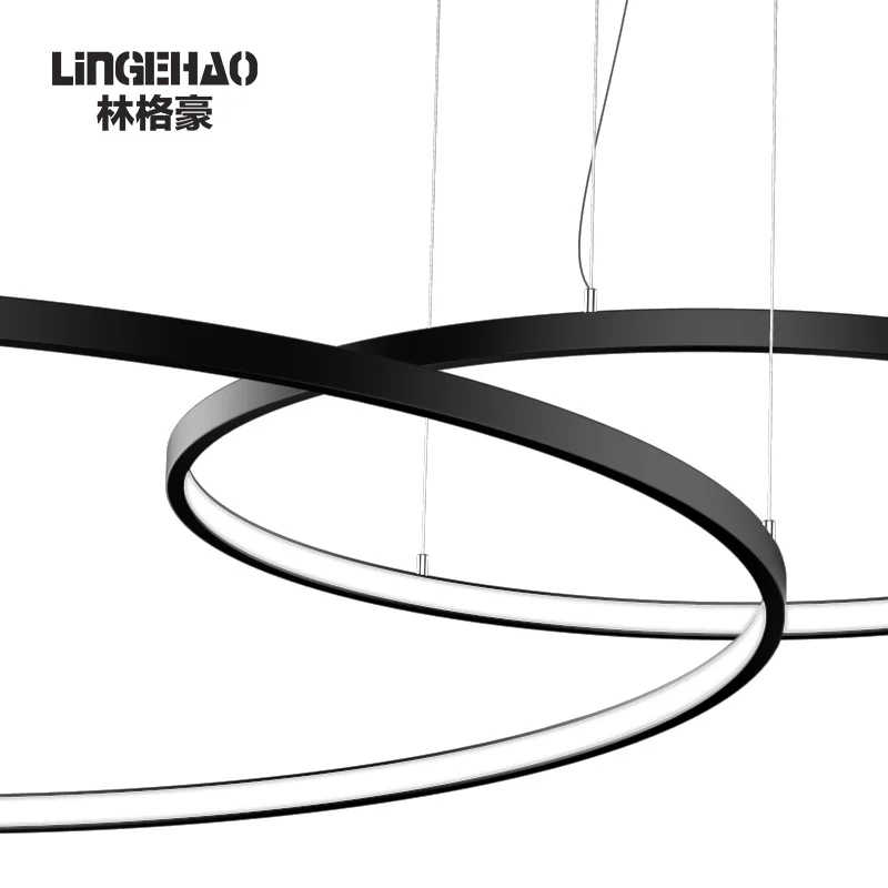 Заказной круг или круглая алюминиевая современный простой боковой подсветкой кулоны с резиновыми полосками продается ювелирных диаметром 300/400/600/800/1000/1200 мм