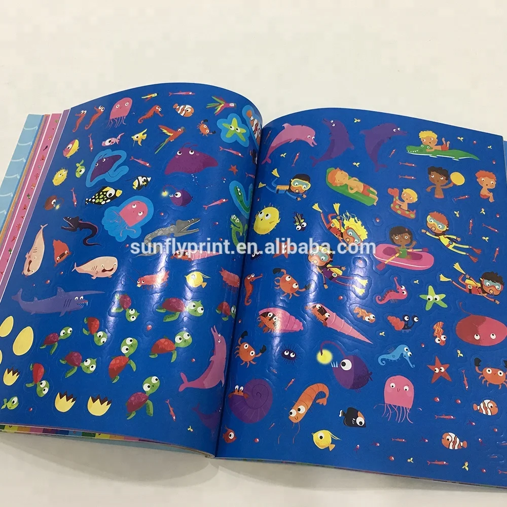 Custom Paper Sticker Book For Children Book Printing  China Factory Directory Printing Services books for adults