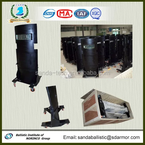 NIJ III IV B6 B7 Wheeled Ballistic Shield