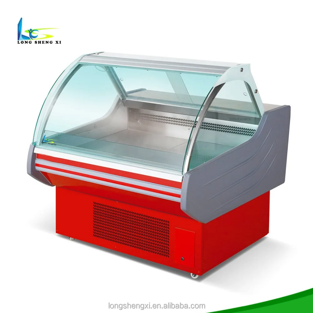 Suppliers Fan Cooling Whole Chicken Frozen Fresh Meat Display Chiller Supermarket Display Chiller