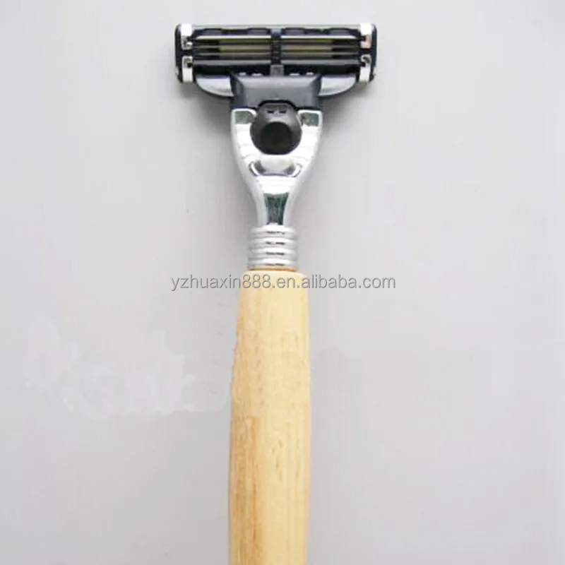
2016 new design hot sale wood handle razor for hotel 