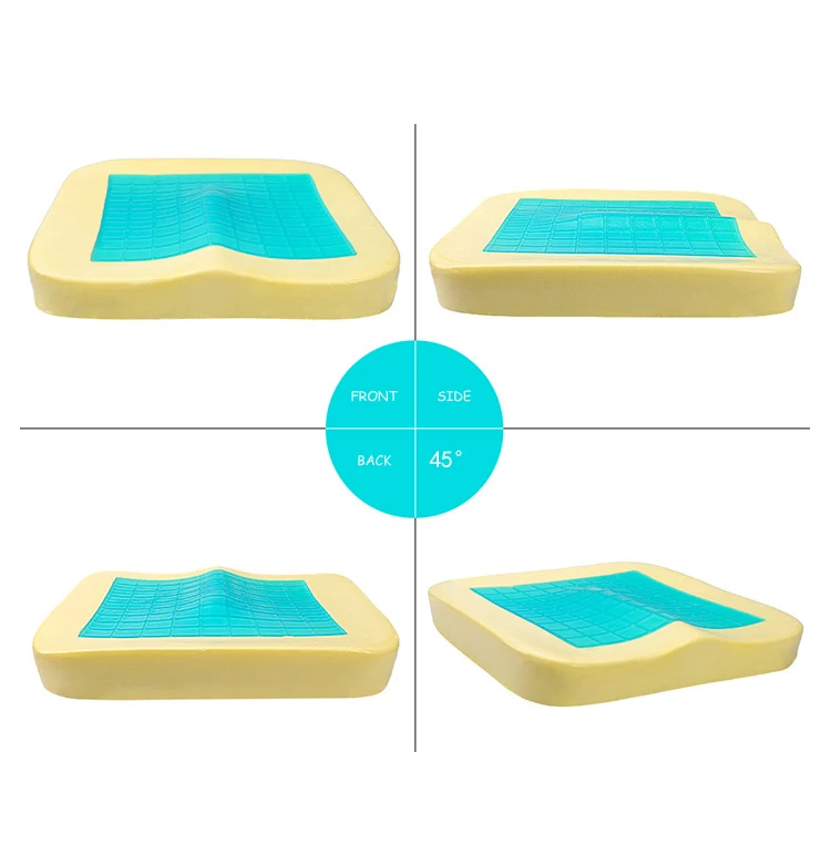 Amazon hot sale comfortable silicon gel memory foam seat cushion