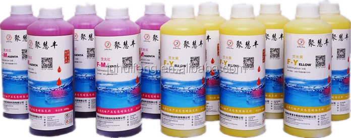 
SGS environmental friendly dye sublimation fluorescent ink 