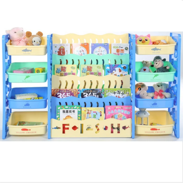 
Double-side Multi-function Cartoon Plastic Storage Box for Children Assemble Freely Plastic Toy Shelves 