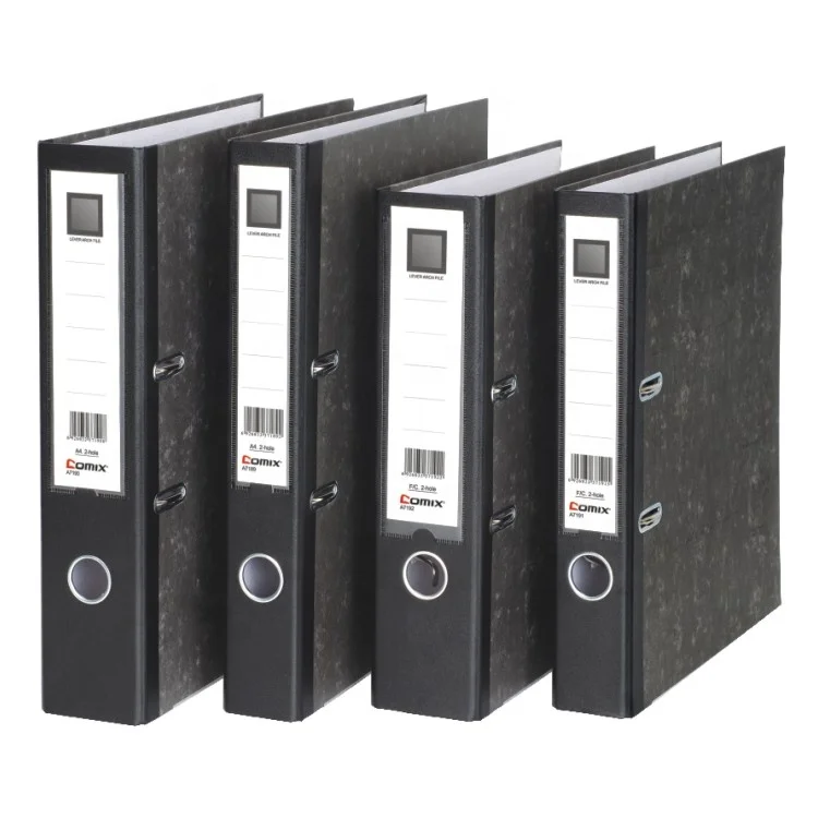 
Comix Standard Office Essential Marble Paper Cover A4 FC Economical Lever Arch File 
