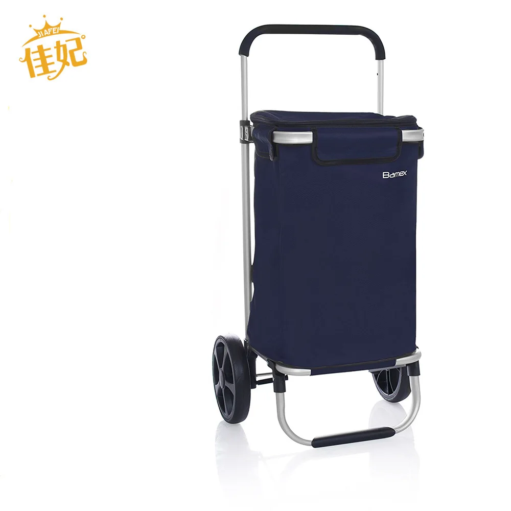 high quality Foldable hand cart folding three wheel shopping trolley made in china