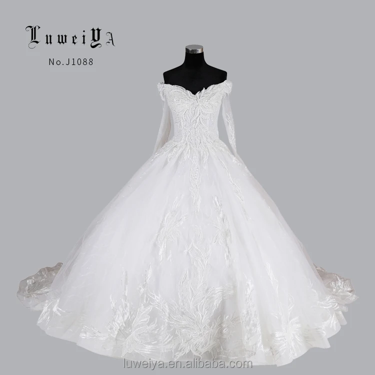 2018 дизайн длинный рукав в арабском стиле свадебные платья