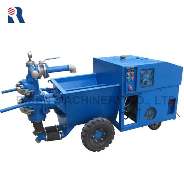 Hydraulic Double Piston Mortar Pump / Cement Mortar Spraying Machine