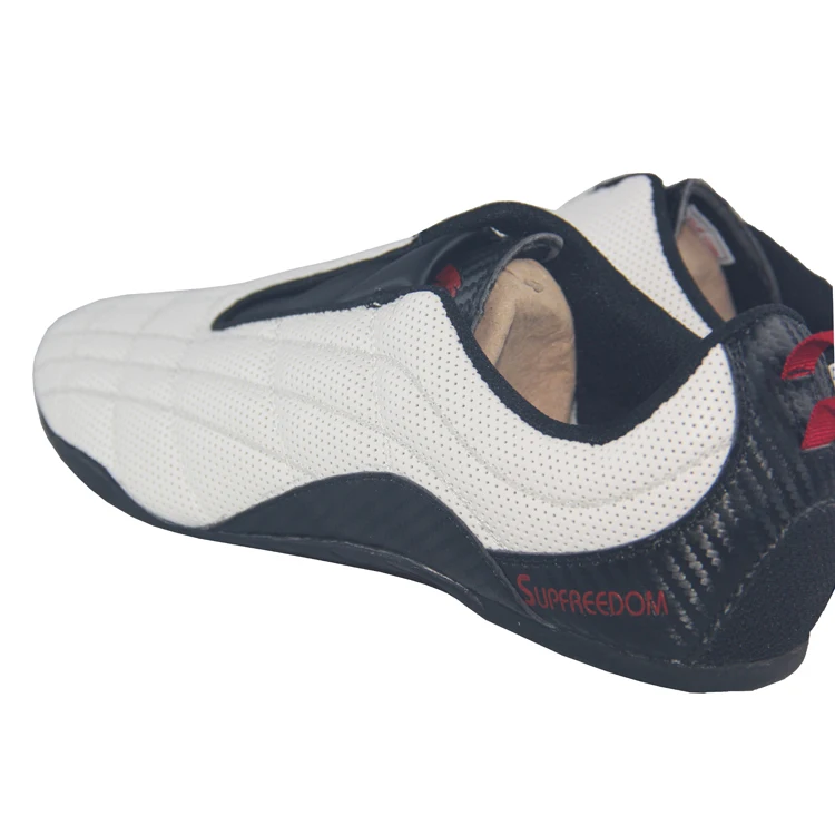
Black and white color matching breathable high rubber taekwondo shoes 