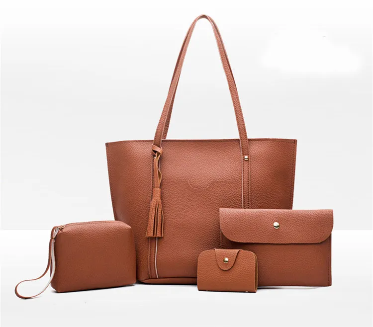  Новинка 2020 дизайнерские китайские высококачественные Элегантные Сумки из искусственной кожи комплект женских сумок 4 сумки