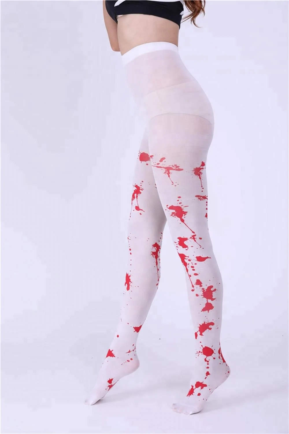 Оптовая продажа с фабрики, пикантные шелковые чулки с принтом, женские чулки