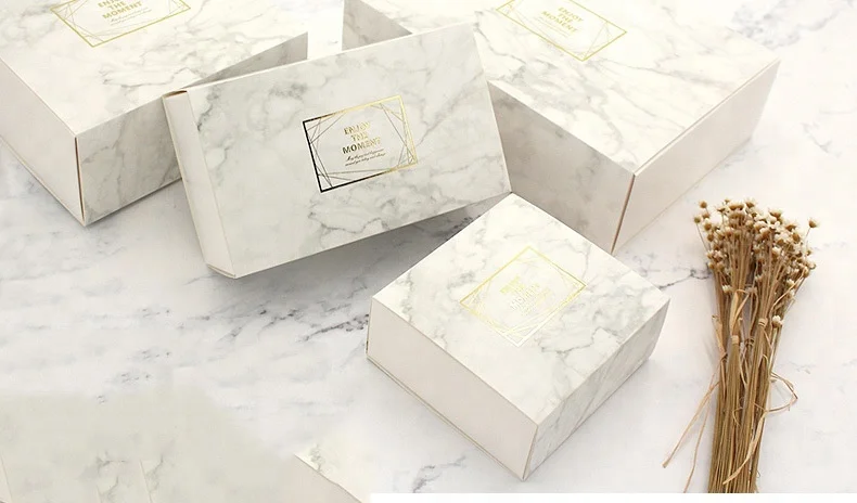 wholesale custom cheap Large Box Marble Color Vintage Wedding Candy Box Chocolate Boxes for weeding,birthday,new year