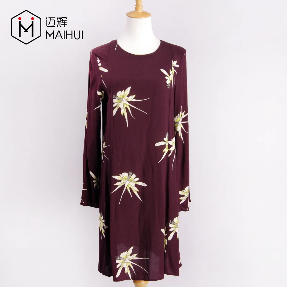 
Ladies Dress Custom Design Floral Chiffon Women Long Dress 
