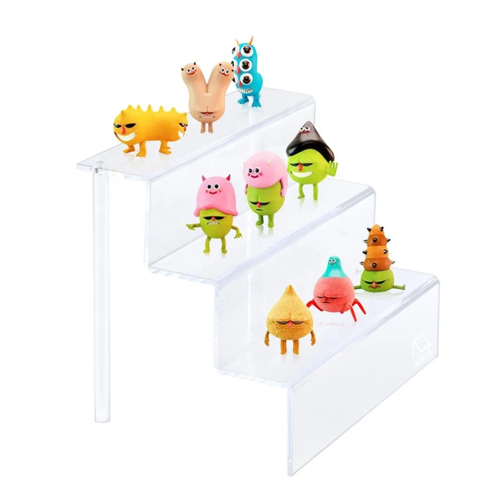 Acrylic Table Display Stand Transparent Acrylic Riser Display Shelf for Cupcake Toy and Cosmetics Custom Acrylic Display Rack