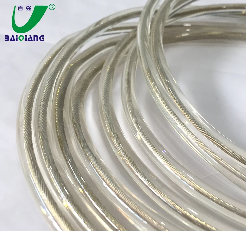 
Hot Sale Environmental Tasteless PVC Coated 1x19 Steel Wire Rope for Skipping Jump Skipping 