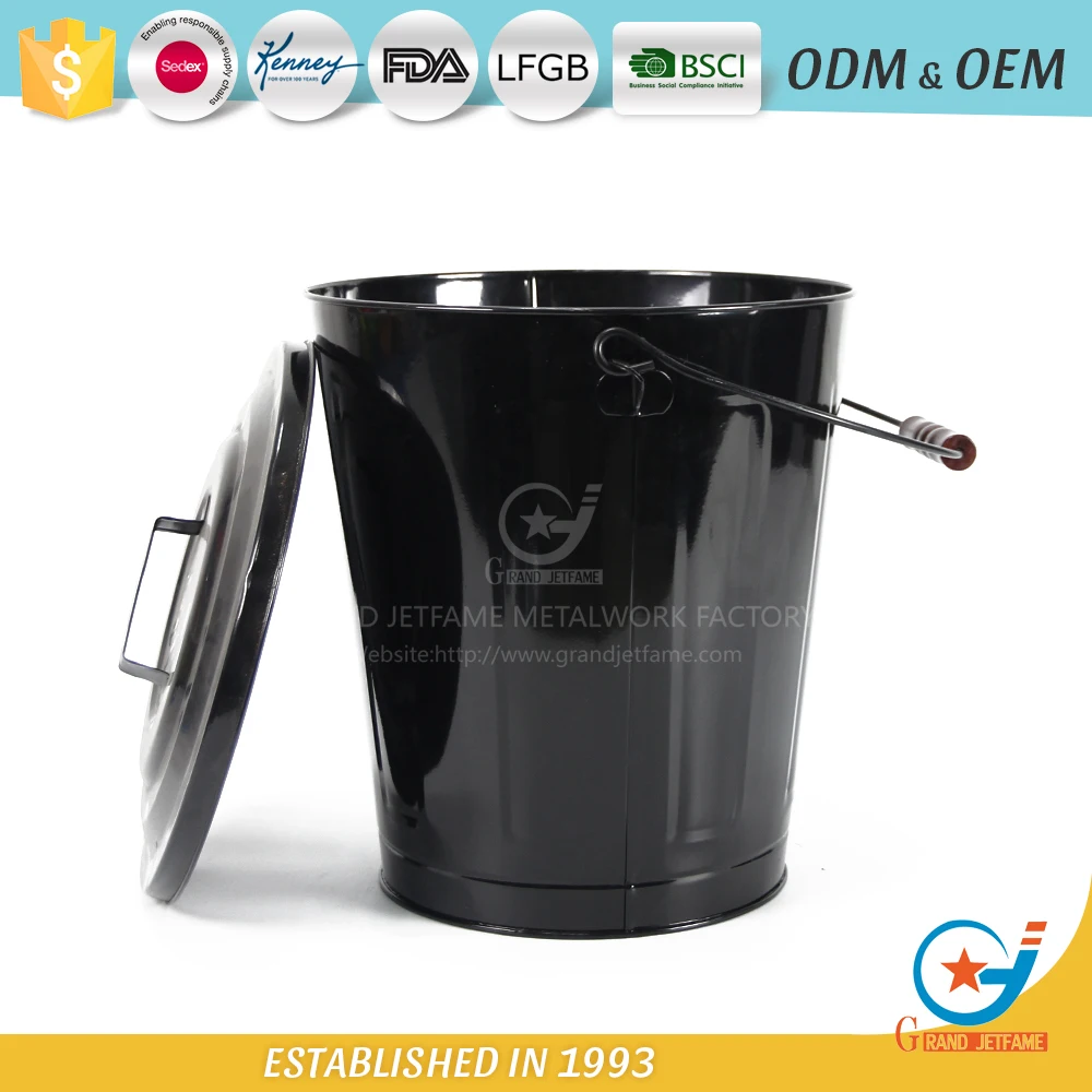 iron powder coating ash bucket and shovel metal coal scuttle