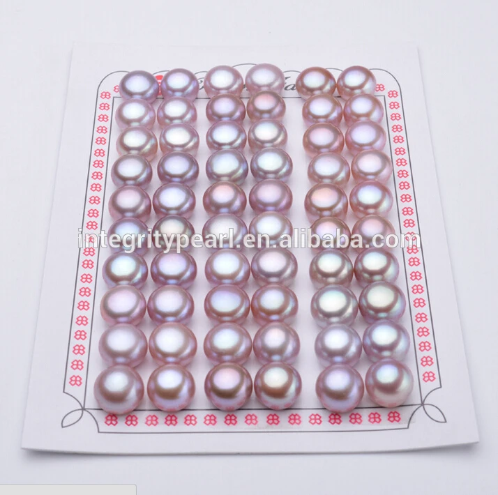 8-9mm 3A button round natural genuine pearl beads wholesale price for pair