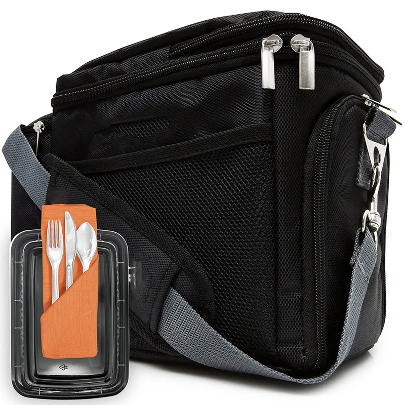 
Fitness Meal Prep Bag management Insulated with Containers gym food cooler bag lunch box 