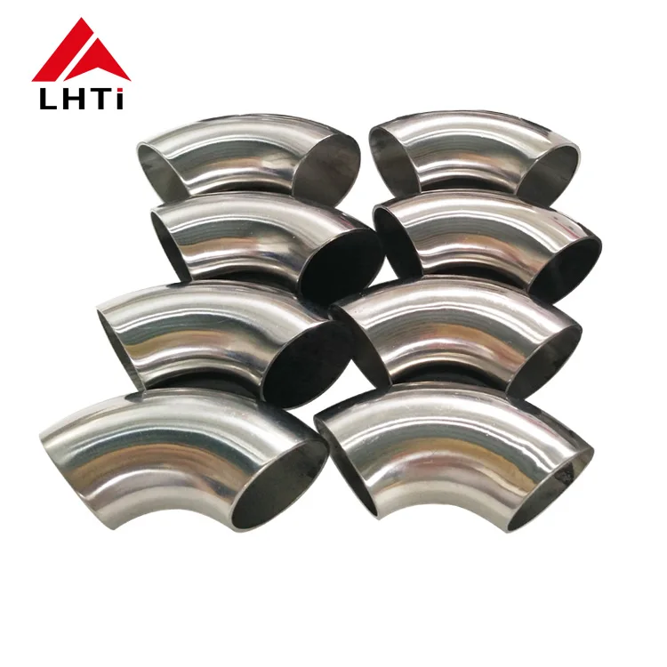 Pipe Elbow Mandrel Bends Titanium Exhaust 90 Degree Seamless, Welded Lh-lap Joint Welding Equal 5 Pcs Titanium Eblow Round