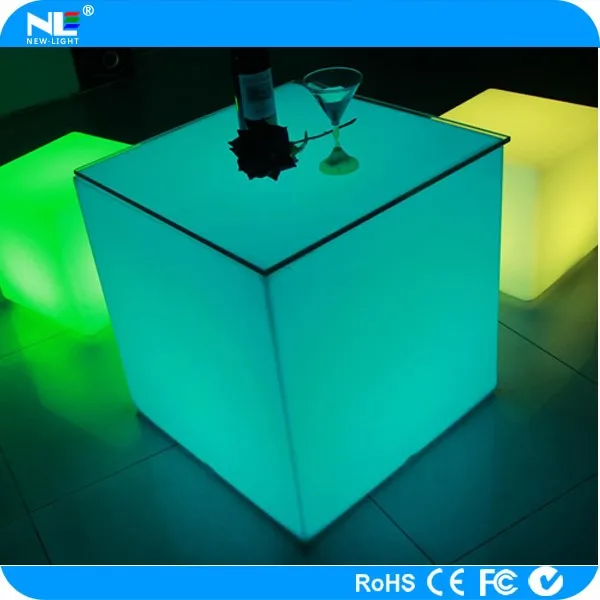 LED Cube outdoor/ LED luminous cube / LED indoor plastic furniture for bar nightclub decoration