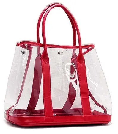 Мягкая Черная пляжная сумка-тоут из ПВХ со специальной ручкой