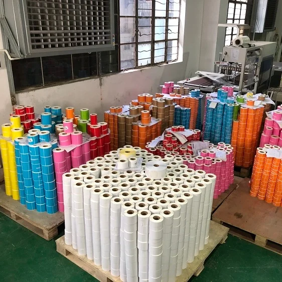 Thermal Transfer Label Jumbo Roll, PET Film Label Paper Material, Barcode Printing Label Sticker Paper