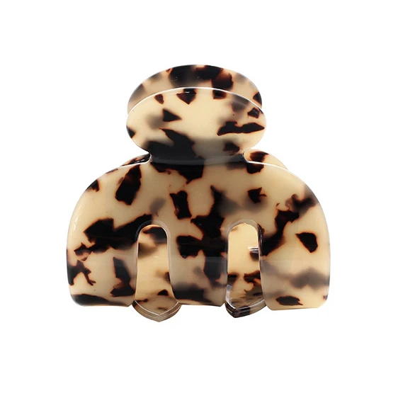 CLARMER Custom High Quality Women Hair Accessories Ladys Leopard Acrylic Plastic Acetic Acid Hair Claws Leopard Hair Clip