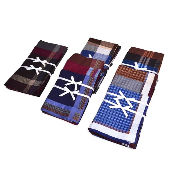 Высококачественный мягкий мужской носовой платок из 100% хлопка