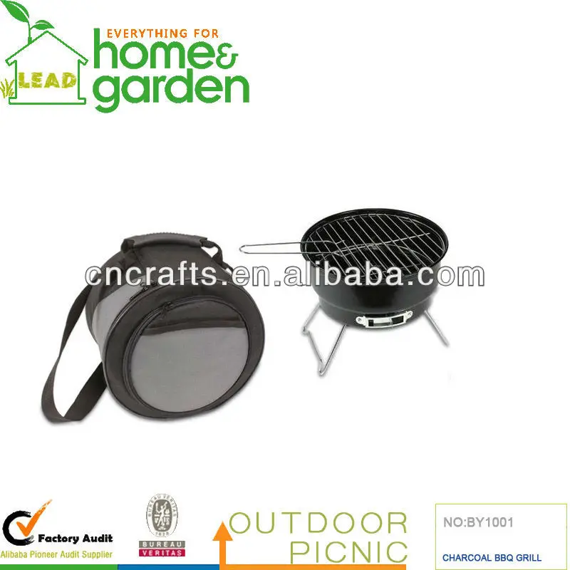 
2 in 1 Portable Outdoor Charcoal Barbecue BBQ Grill With A Cooler Bag 