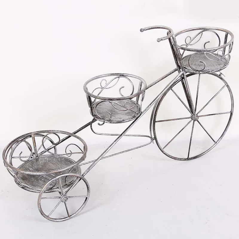 New Product China Supplier Garden Decor Metal Bicycle Flower Pot