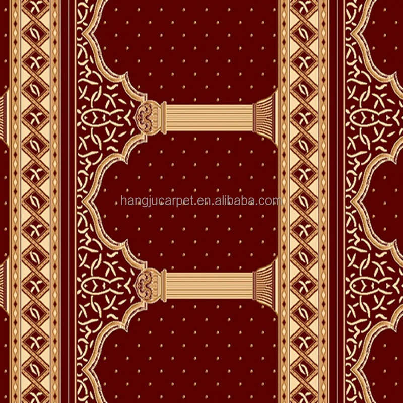 8mm Pile Red Color Mosque Carpet USA WT-8003