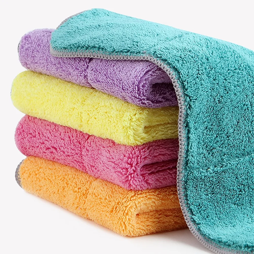 Wholesale double-sided 80% polyester 20% polyamide cloth 800gsm plush microfiber cleaning towel for car