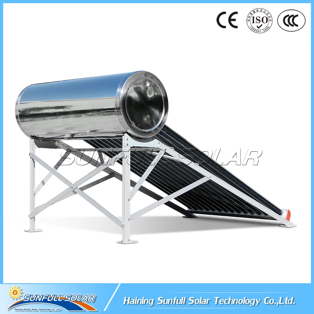 Stainless steel solar hot water heater system with aluminum alloy bracket