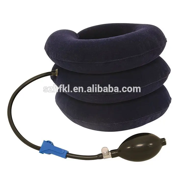 portable 3 layer cervical vertebra inflatable travel pillow
